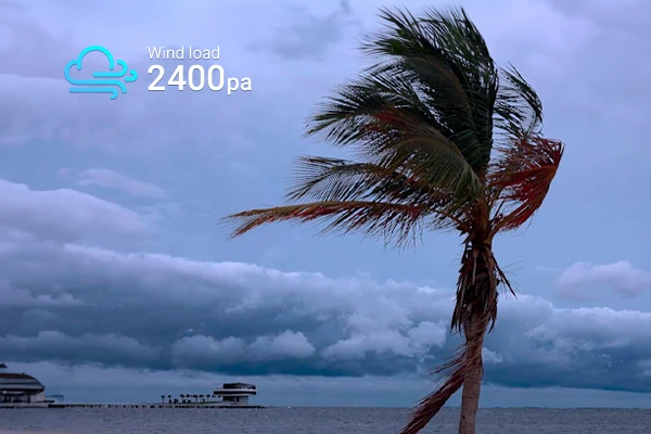 Wind load-2400 Pa mechanical test